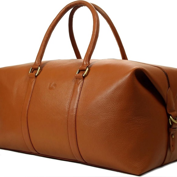 Leatherology Handbags - ❌Sold ❌Stylish Tan Leather Men's or woman’s Duffle Bag by Left over studios